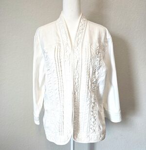 Chico's Platinum White Jacket